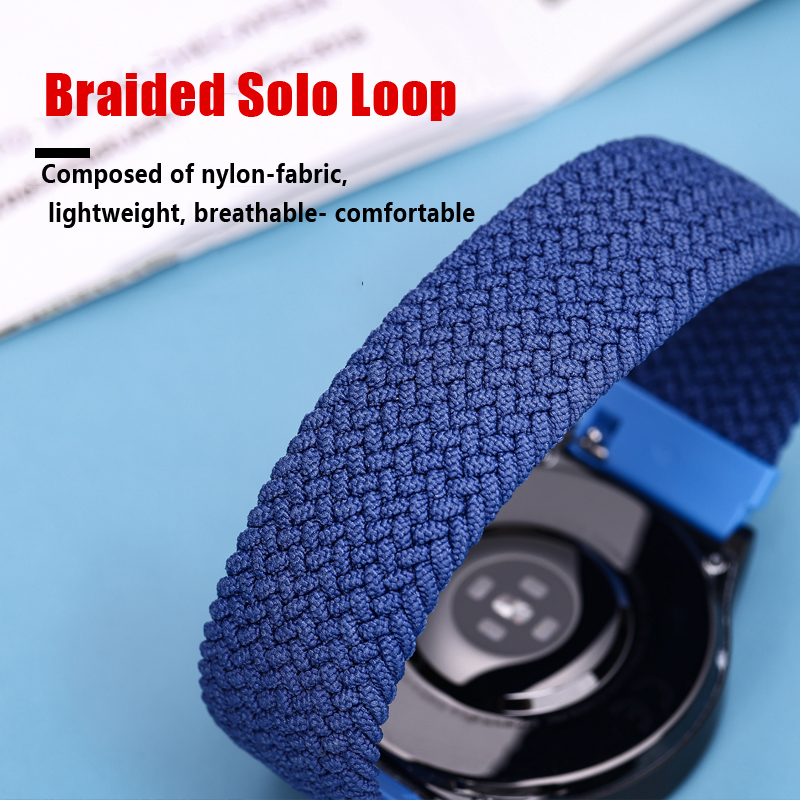 Solo Loop Strap - 20mm/22mm Braided Solo Loop Strap for
