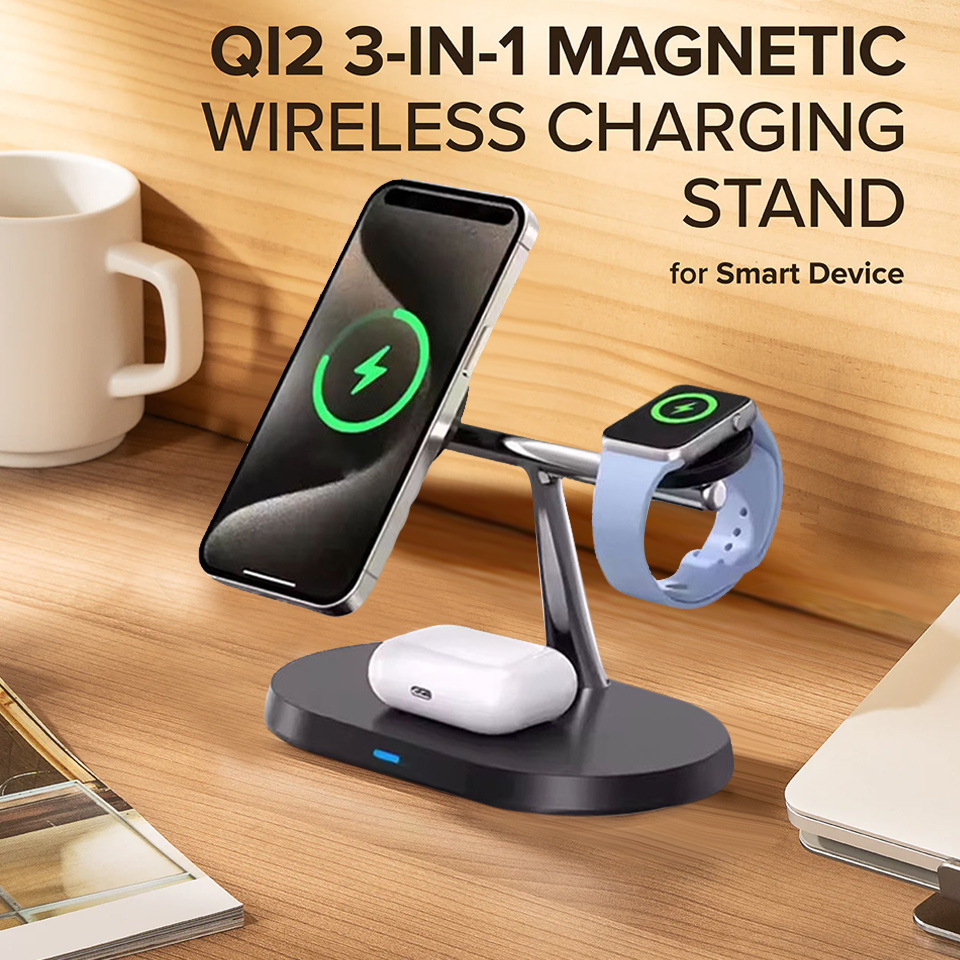 3 in 1 Magnetic Wireless Charg - Watch Charger Cable ulasan dan harga