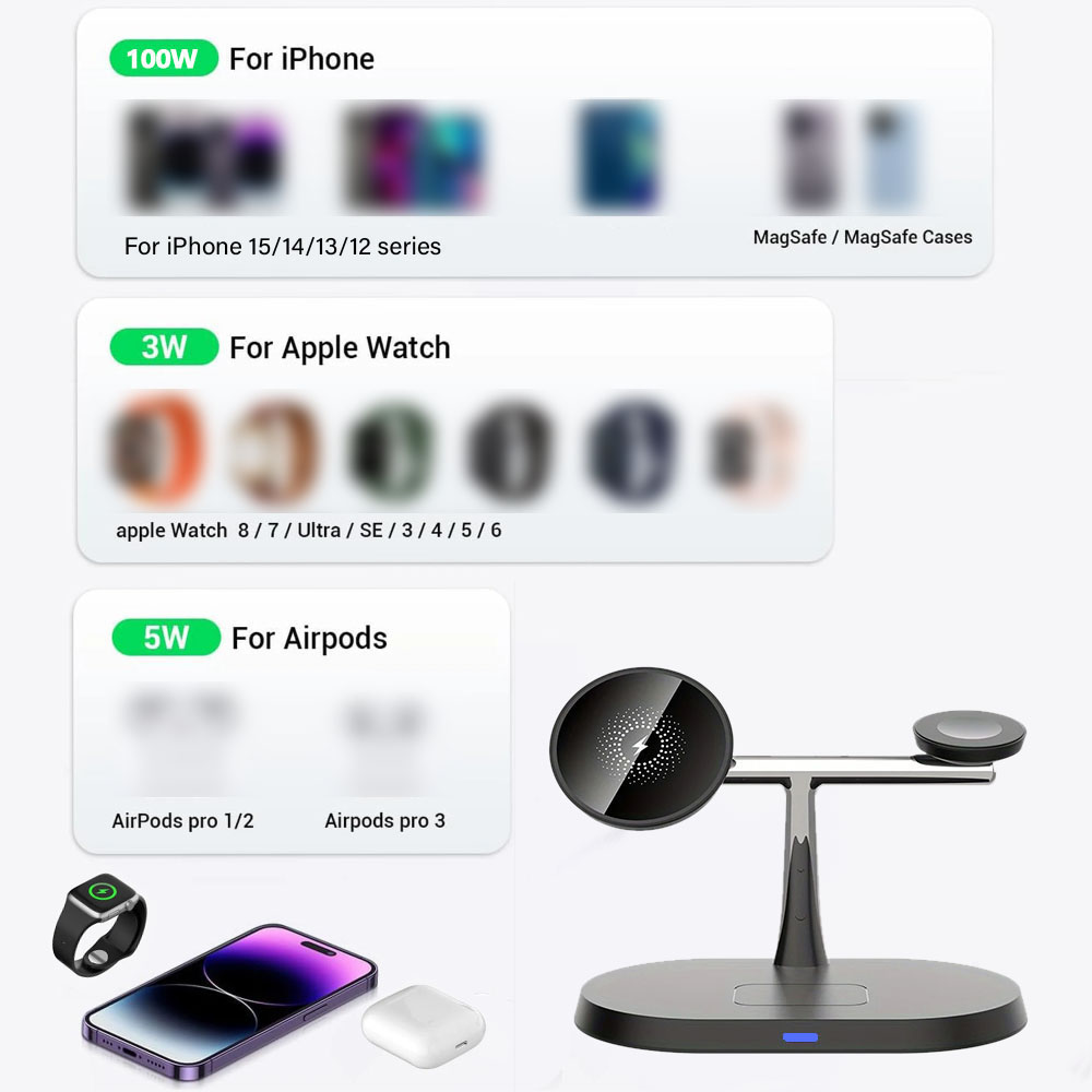 3 in 1 Magnetic Wireless Charg - Watch Charger Cable ulasan dan harga