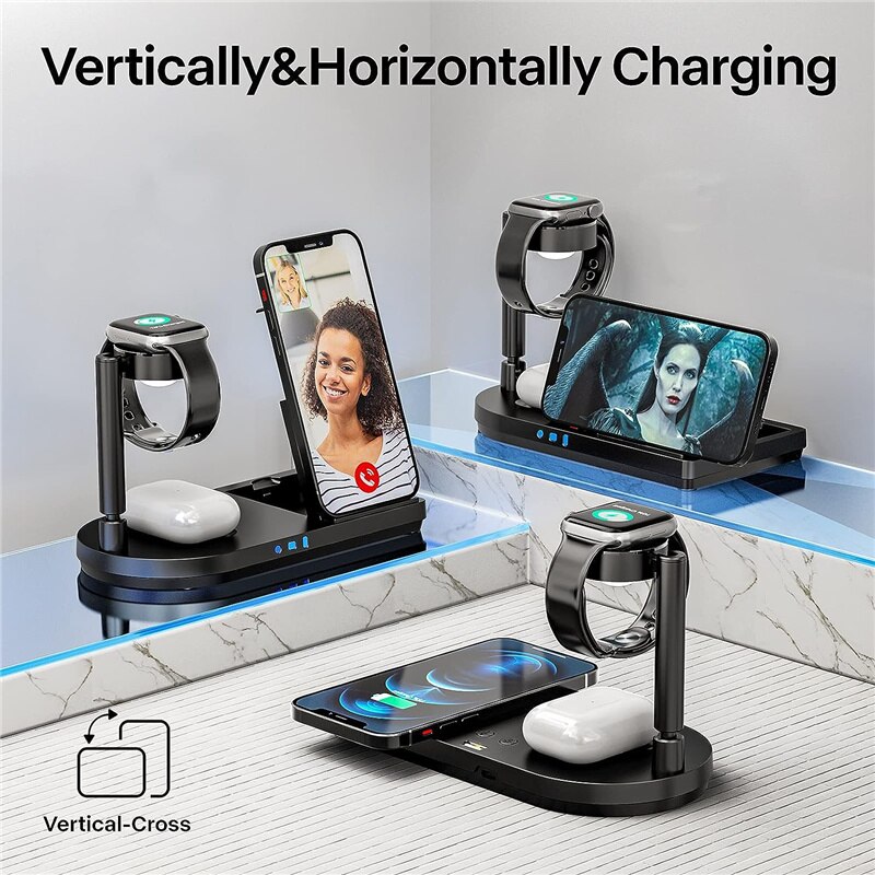 Foldable 3-in-1 Wireless Charg - Watch Charger Cable ulasan dan harga