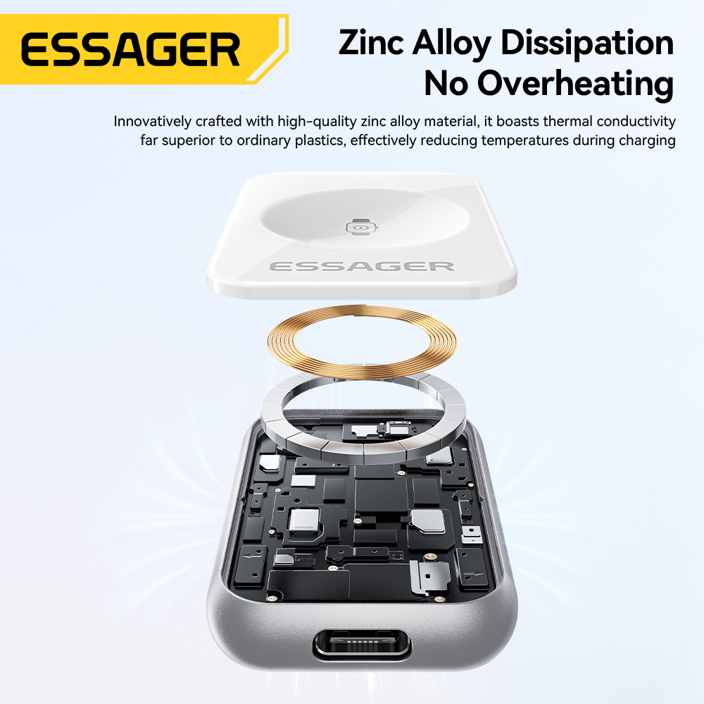 Essager 5W Magnetic Wireless C - Watch Charger Cable ulasan dan harga