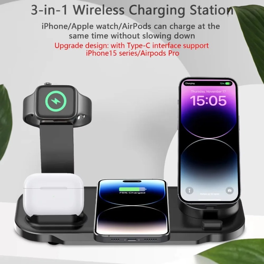 7 in 1 Wireless Charger Stand  - Watch Charger Cable ulasan dan harga
