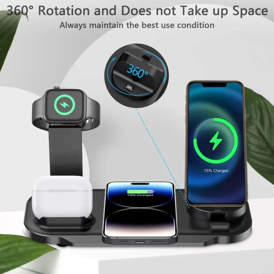 7 in 1 Wireless Charger Stand  - Watch Charger Cable ulasan dan harga