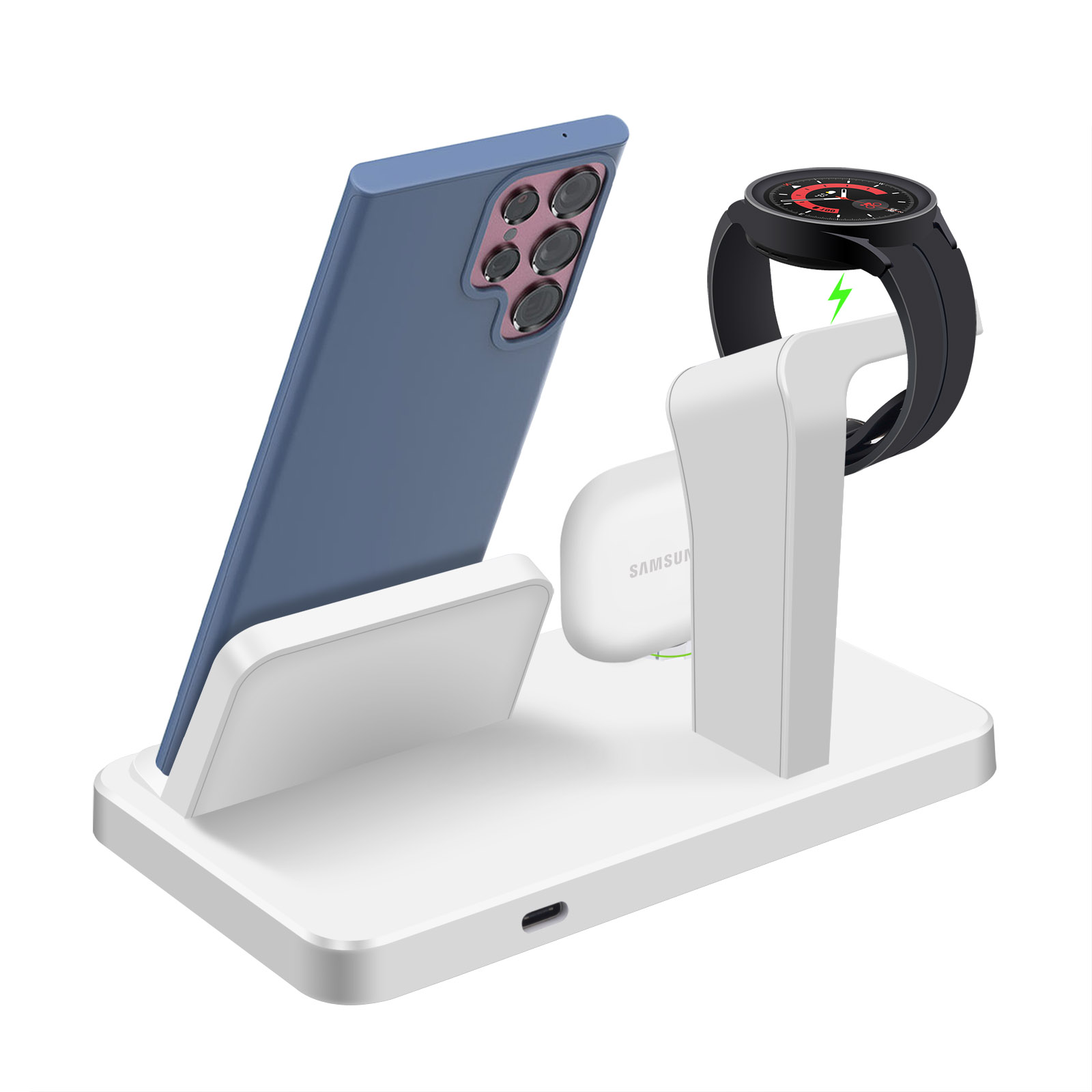 Desk 3 in 1 Type C Port Wirele - Watch Charger Cable ulasan dan harga