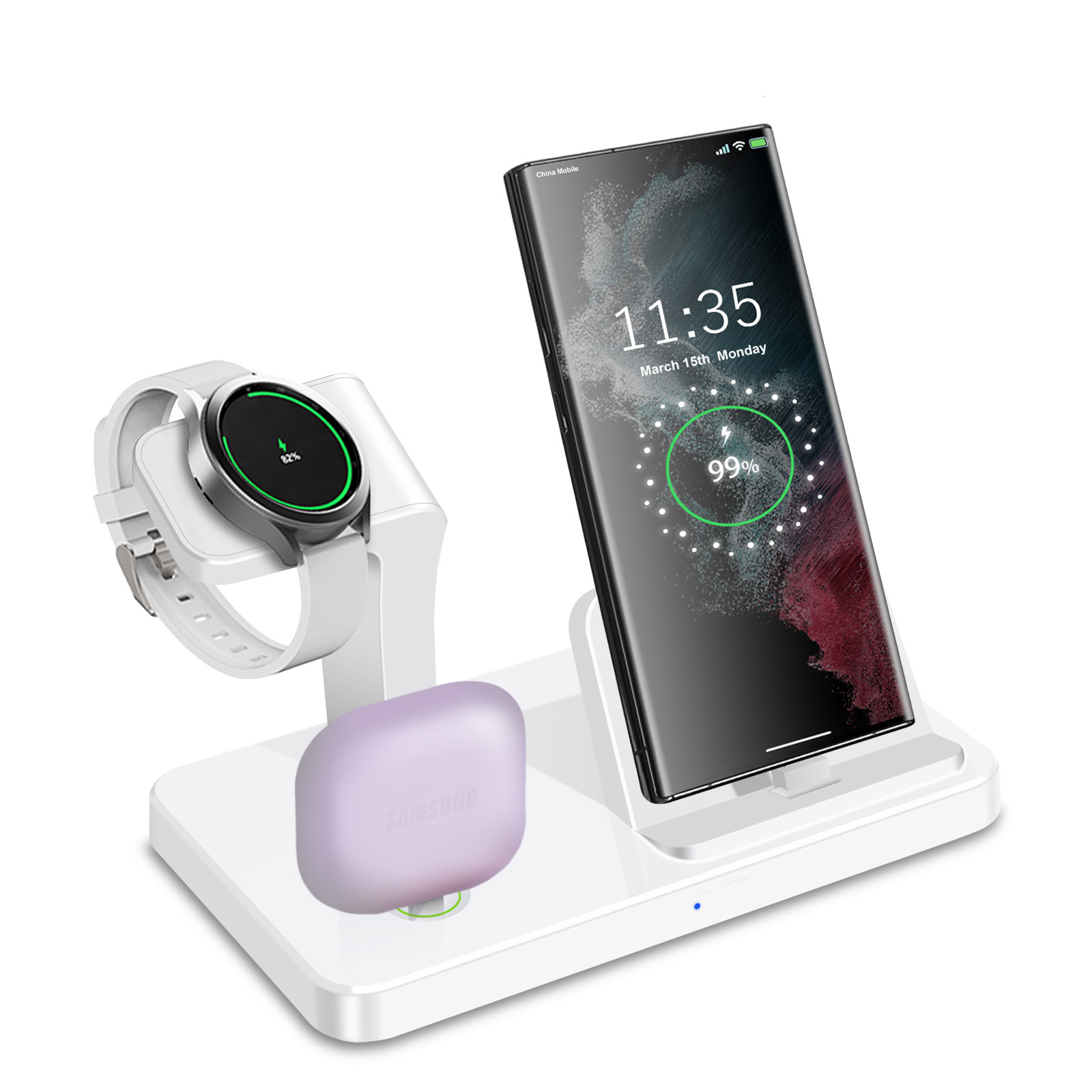 Desk 3 in 1 Type C Port Wirele - Watch Charger Cable ulasan dan harga