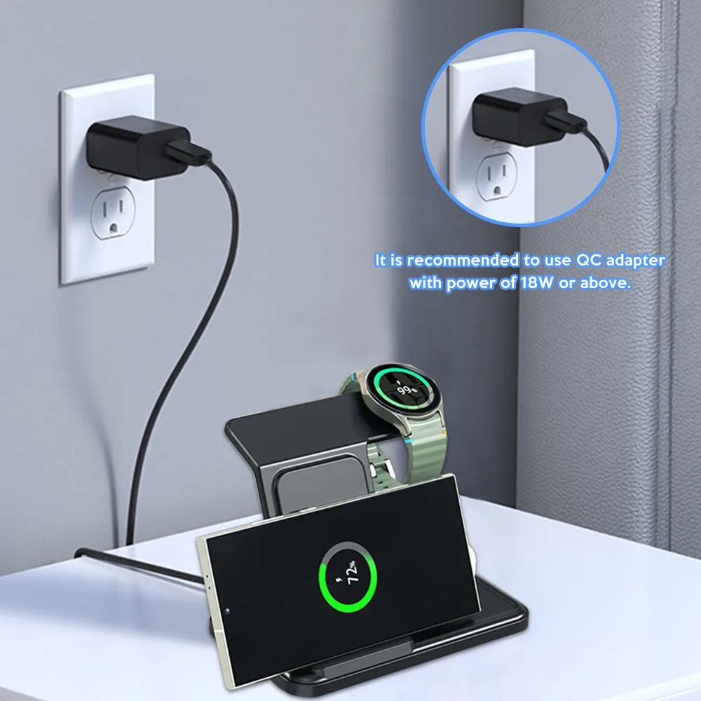 3 IN 1 Wireless Charger Statio - Watch Charger Cable ulasan dan harga