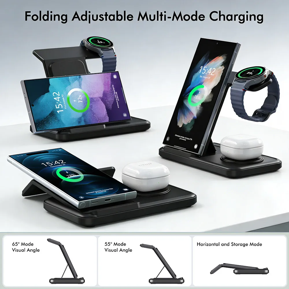 3 IN 1 Wireless Charger Statio - Watch Charger Cable ulasan dan harga