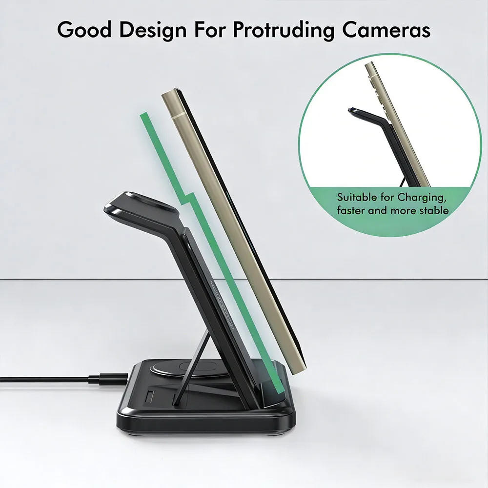 3 IN 1 Wireless Charger Statio - Watch Charger Cable ulasan dan harga
