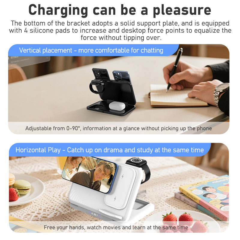 4 in 1 Dual Phone Wireless Cha - Watch Charger Cable ulasan dan harga