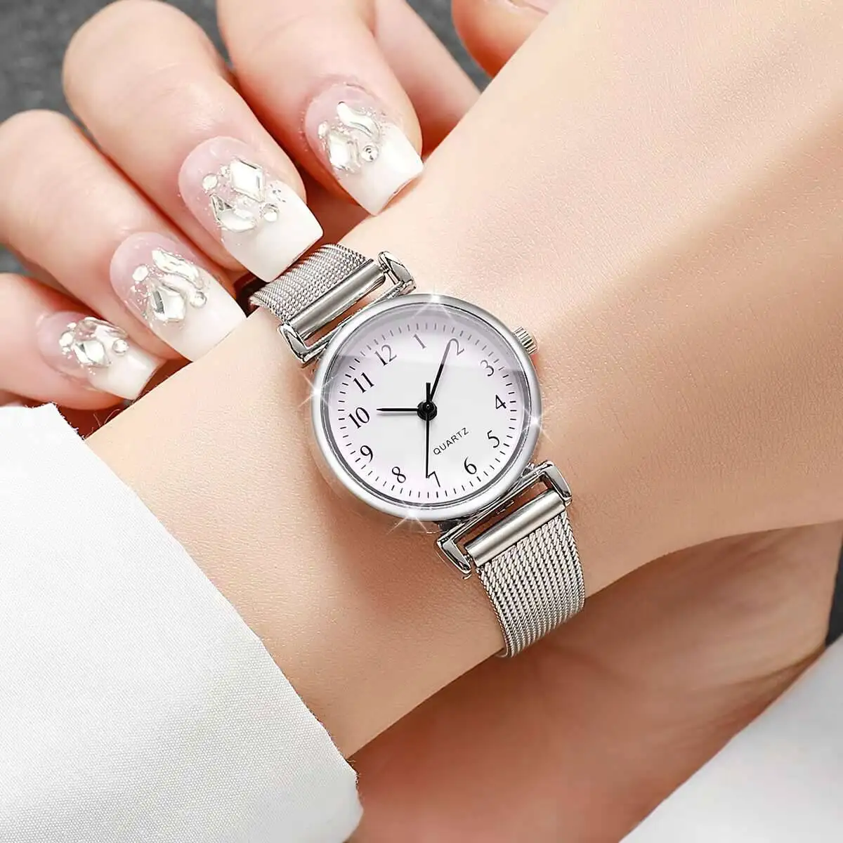 1/2PCS Fashion Women Watches S - Stainless Mesh Band ulasan dan harga