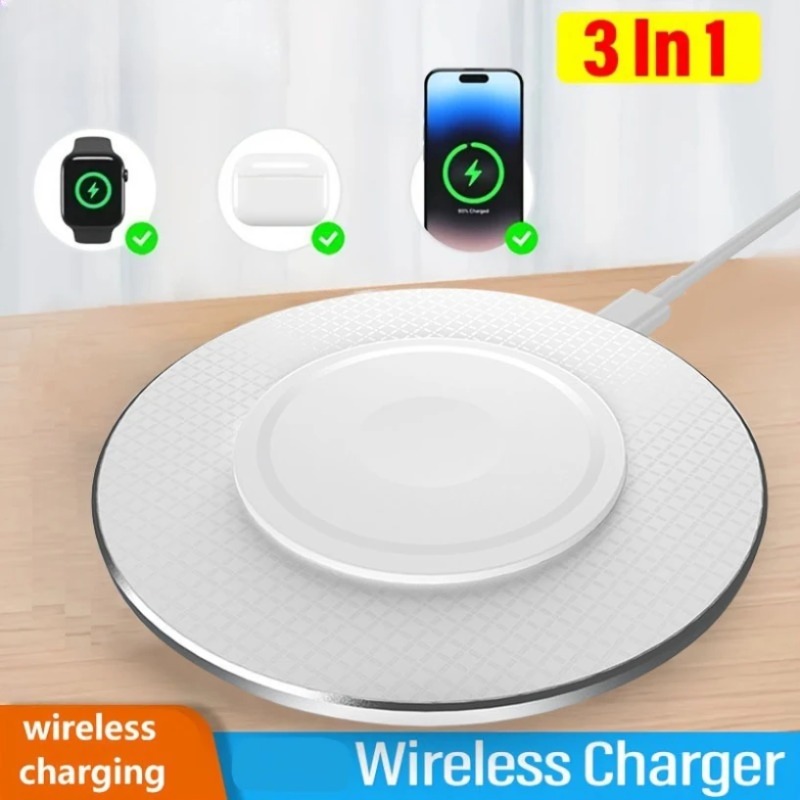 Compact 15W 3 In 1 Wireless Ch - Wireless Charger Watch ulasan dan harga